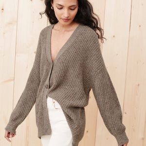 Jenni Kayne Cashmere Cocoon Cardigan NWT XXS Taupe